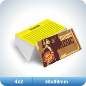 1.000 Cartões -  Couchê - 250g - 4x2 Verniz Total Frente